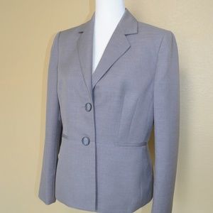 Kasper Grey Two-Button Blazer - Size 8